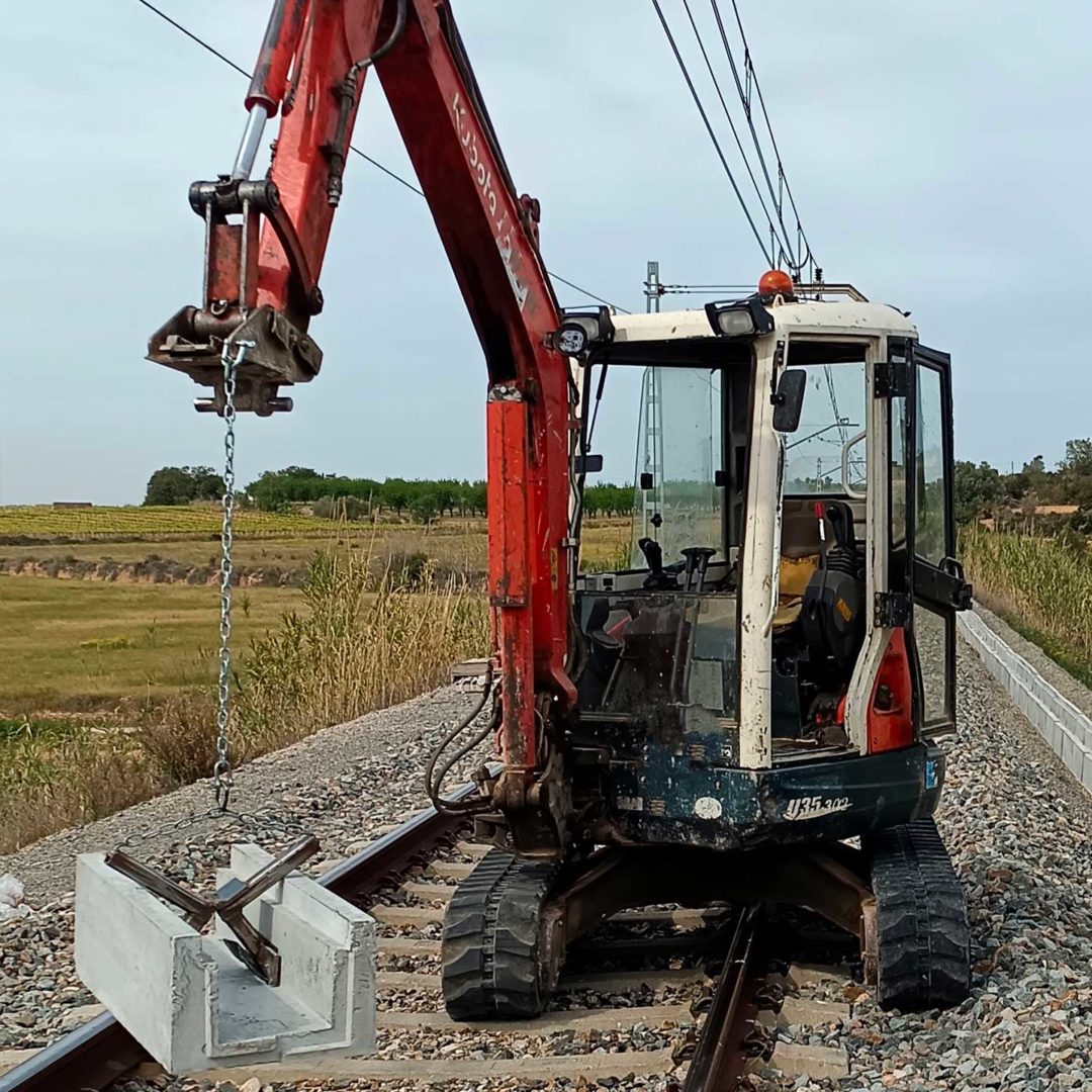 trabajos ferroviarios Tarragona España
